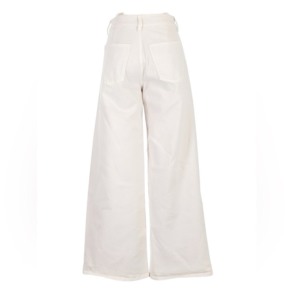 High Rise Wide-Leg White Denim Jeans - Picture 4 of 9